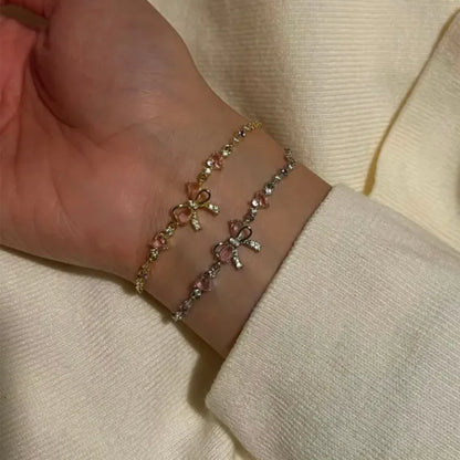 🎀Crystal Bow Bracelet – Elegant Wrist Jewelry with a Romantic Touch