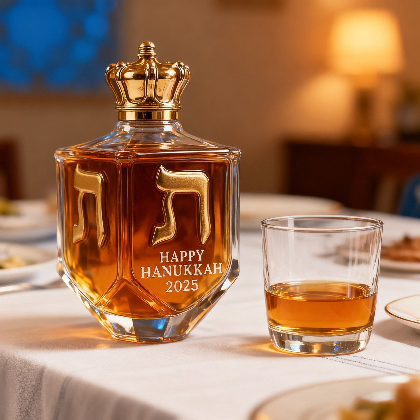 🕎 Hanukkah 2025 Dreidel Whiskey Bottle