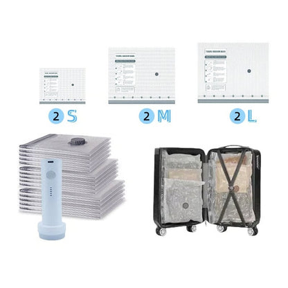 🧳 Vacuum Compression Bags — Save Up to 80% Space Instantly