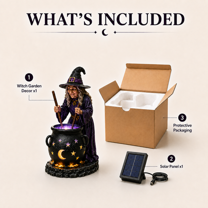 🧙‍♀️Halloween Witch Glowing Cauldron Solar Light
