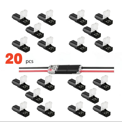 Flash Sale⚡20K+ SOLD!🔥Double-Wire Plug-in Connector Led Light Strip Connectors 2 Pin