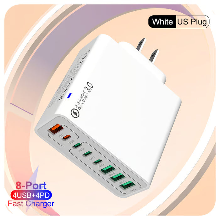 🔥8 in 1 Ports USB Fast Charger – Power Multiple Devices Simultaneously