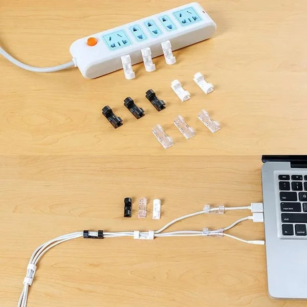 🏠🔌No-Drill Cable Organizer Clips – Strong Hold, Clean Look & Easy Installation