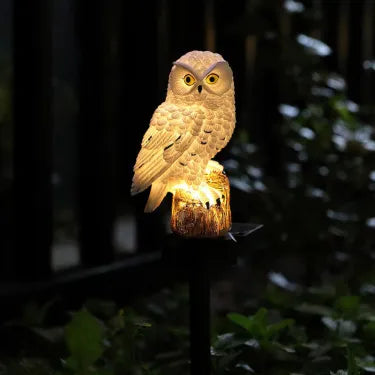 🦉🌙 Solar Owl LED Garden Light – Waterproof Outdoor Accent Lighting