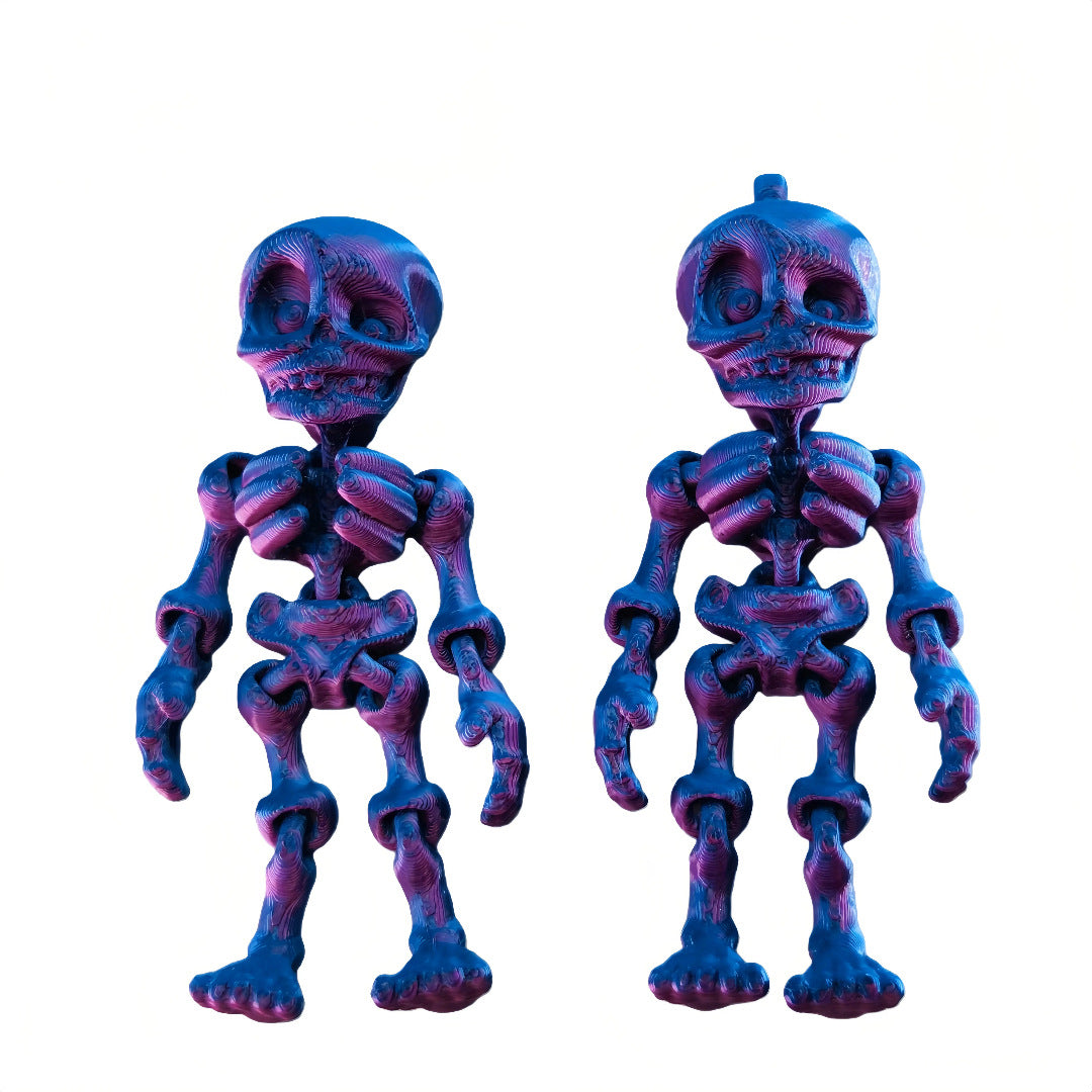 🦴 3D Printed Magnetic Skeleton Figurine – Vintage Desk Toy & Fridge Decor