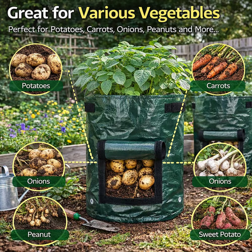 🌱🥔 Planting Bag with Harvest Window– Easy Grow