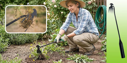 🌿 Deep-Grip Weed Puller – Fast Root Removal & Soil Cultivation