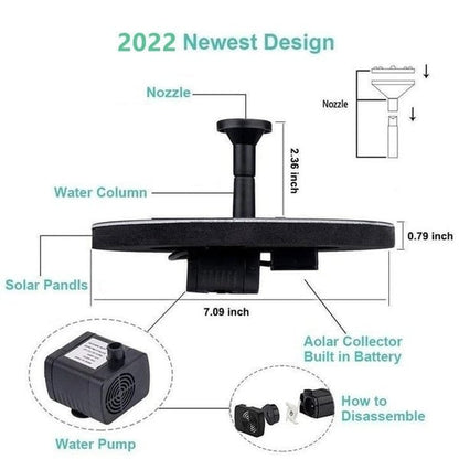 🔥2025 New Upgraded Solar Powered Fountain for Garden