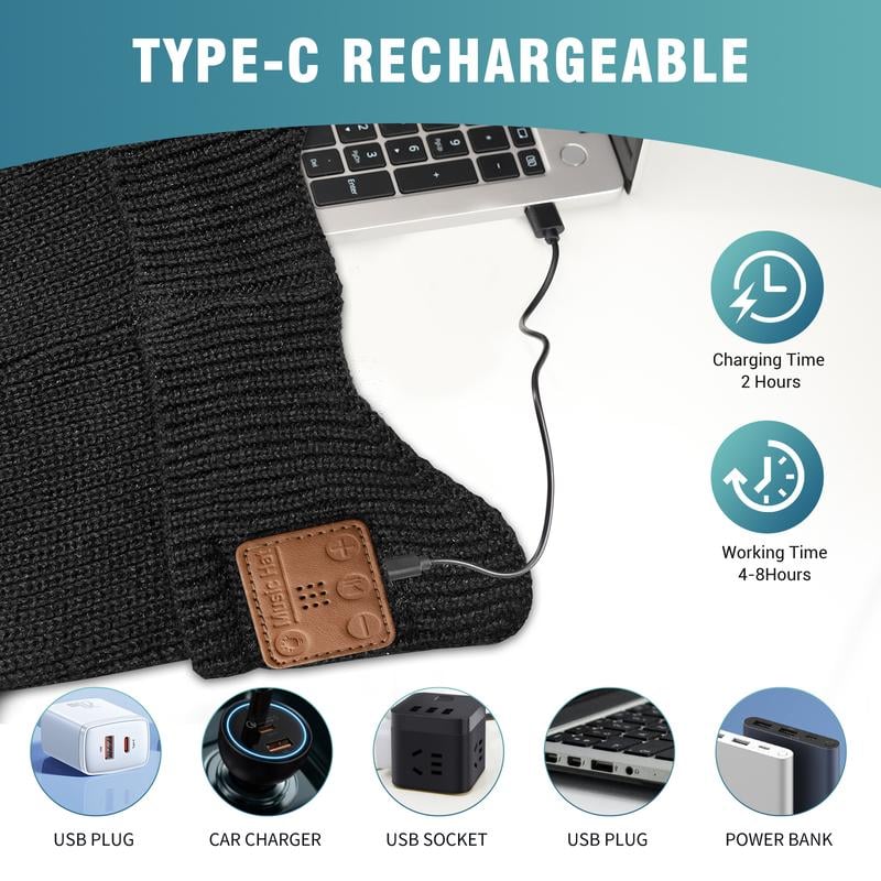 TR-BTD3 Smart Bluetooth Beanie with 3-Stage LED Lighting