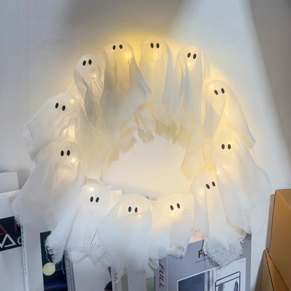 👻Halloween Glowing Ghost Wreath