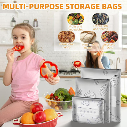 ♻️ Reusable Aluminum Foil Sealable Food Storage Bags