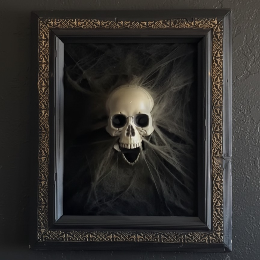 💀Handgefertigter 3D-Totenkopf-Fotorahmen 