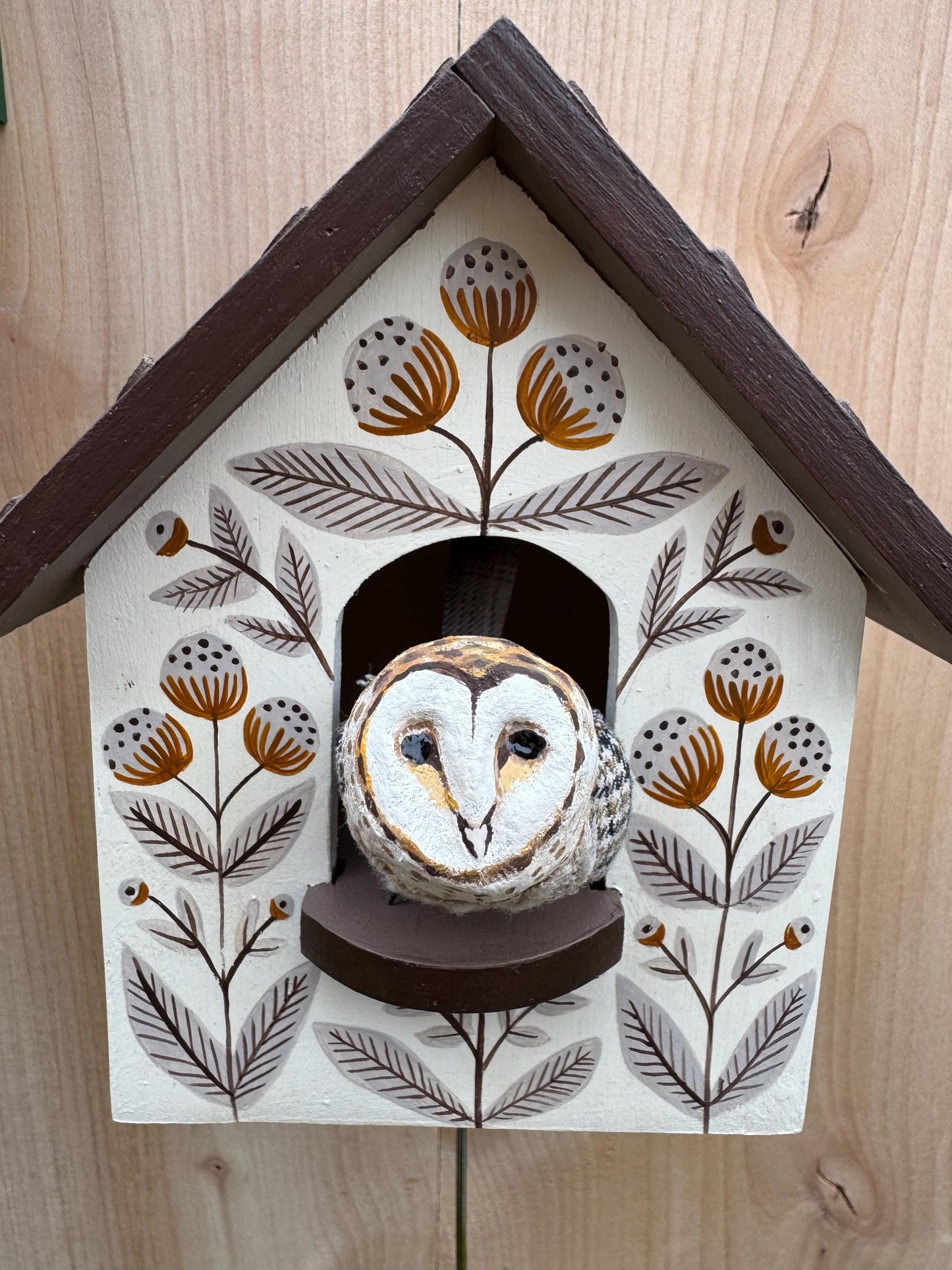 🦉Whimsical Kinetic Art Birdhouse Wall Decor
