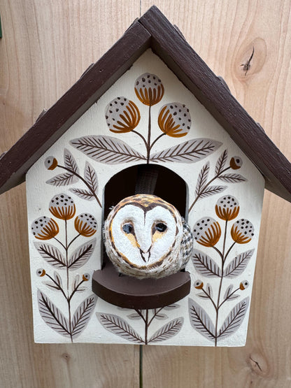 🦉Whimsical Kinetic Art Birdhouse Wall Decor