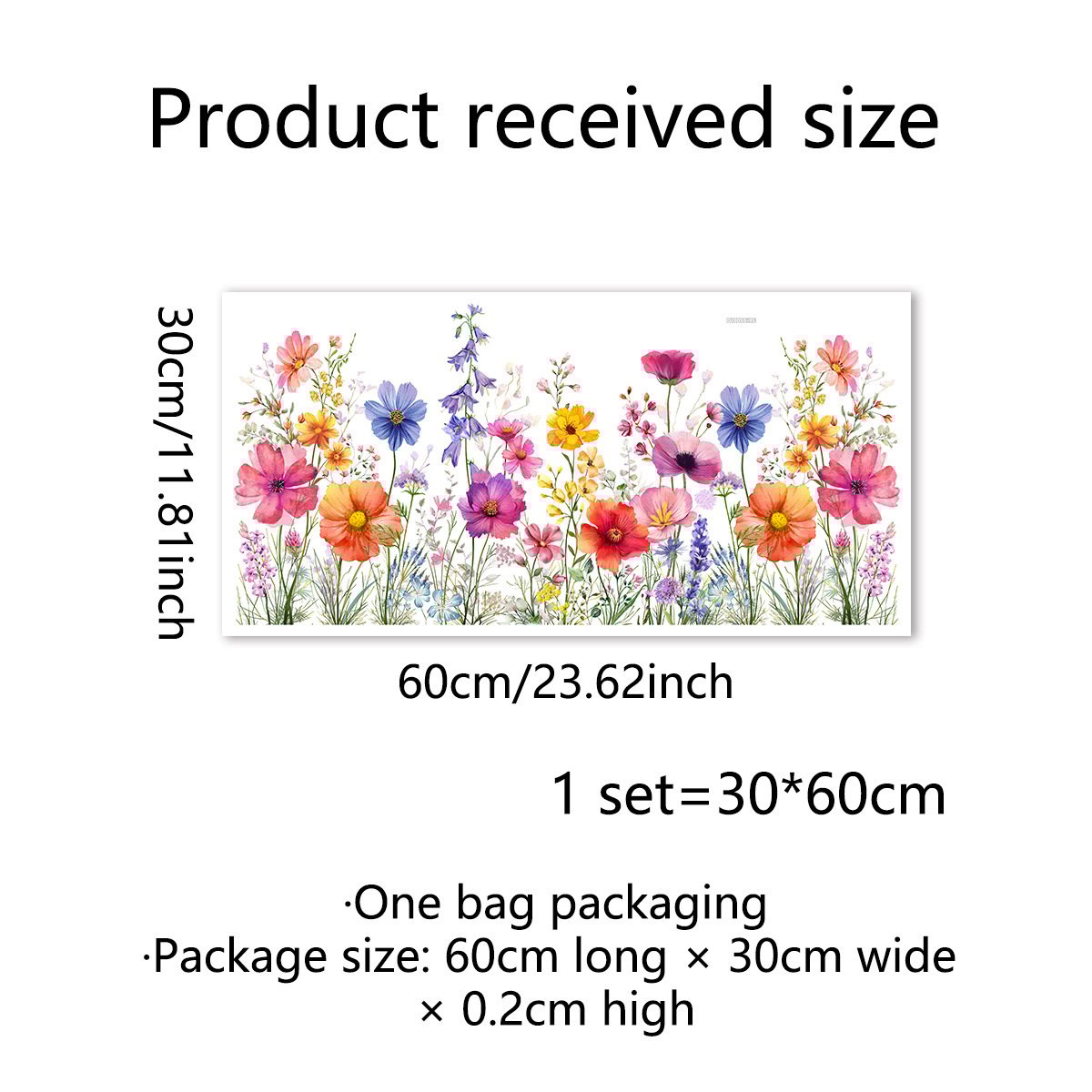 Last Day 50% OFF🔥 Colorful Floral Bouquet Window Sticker (Cut To Size Freely)
