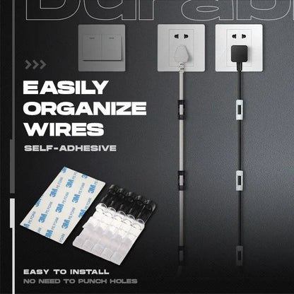 🏠🔌No-Drill Cable Organizer Clips – Strong Hold, Clean Look & Easy Installation