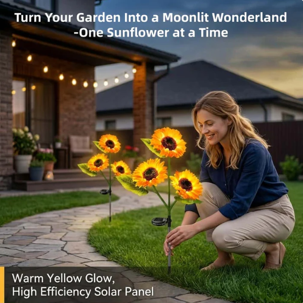🏆Flash Sale⚡ 50K+ SOLD! 🌻 Solar Sunflower Garden Lights