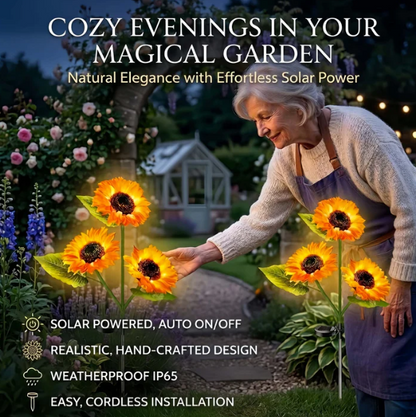 🏆Flash Sale⚡ 50K+ SOLD! 🌻 Solar Sunflower Garden Lights