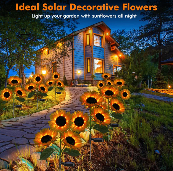 🏆Flash Sale⚡ 50K+ SOLD! 🌻 Solar Sunflower Garden Lights