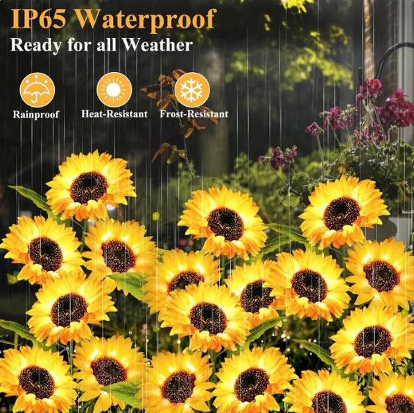 🏆Flash Sale⚡ 50K+ SOLD! 🌻 Solar Sunflower Garden Lights