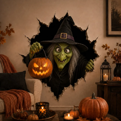 🎃Halloween Break-In 3D Wall Decals