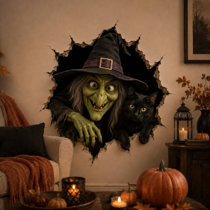 🎃Halloween Break-In 3D Wall Decals