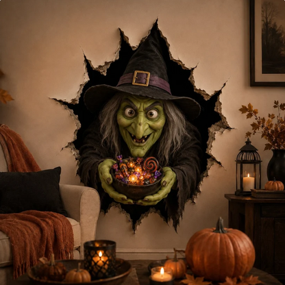🎃Halloween Break-In 3D Wall Decals