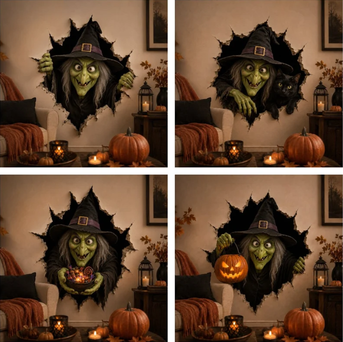 🎃Halloween Break-In 3D Wall Decals
