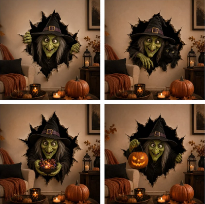 🎃Halloween Break-In 3D Wall Decals