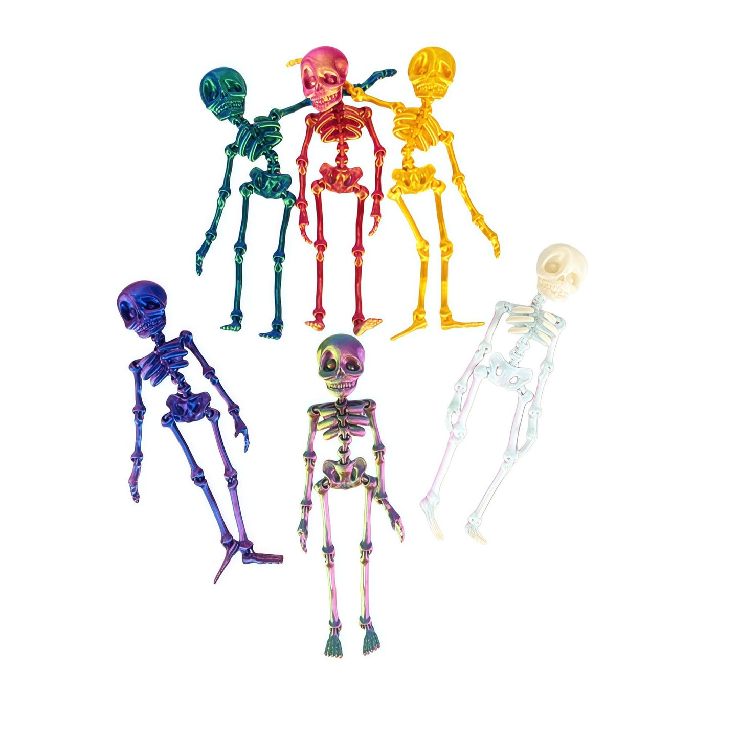 🦴 3D Printed Magnetic Skeleton Figurine – Vintage Desk Toy & Fridge Decor