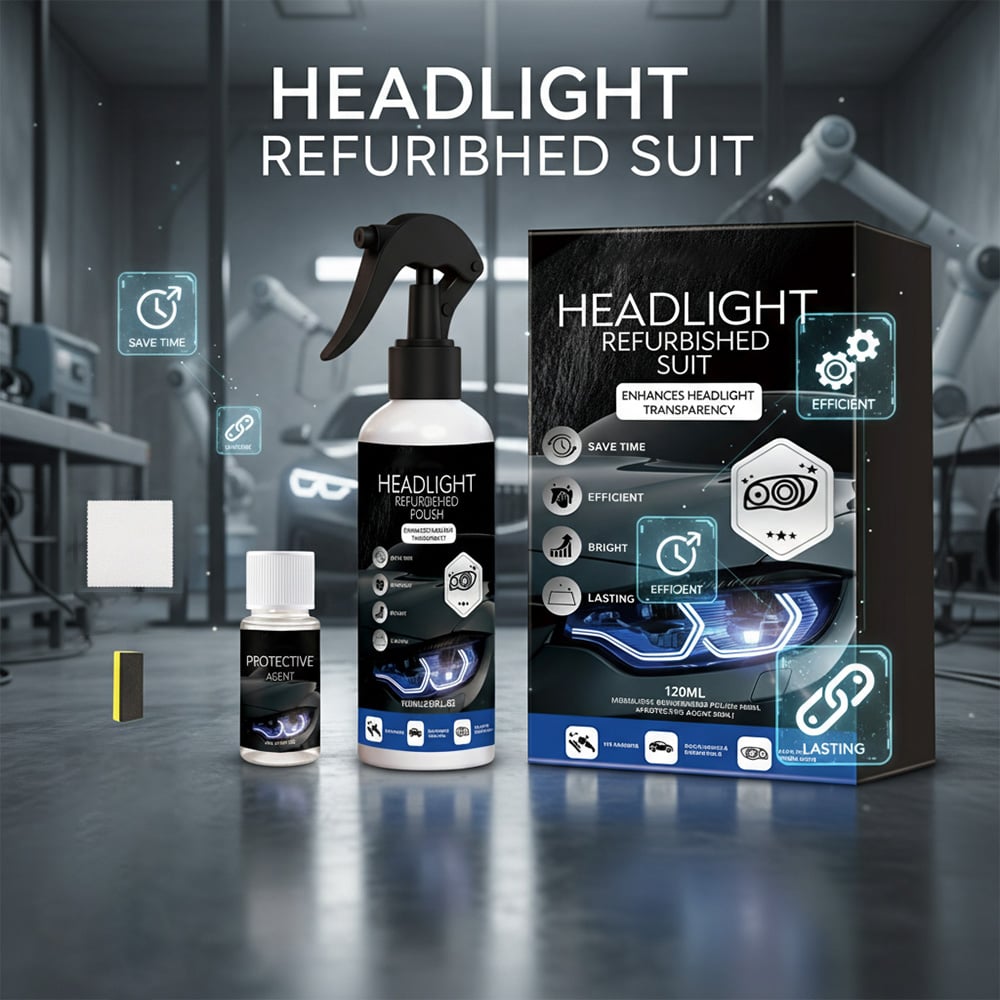 Automotive Headlamp Restoration Fluid-- Restore Foggy Yellow Headlights In 5 Mins