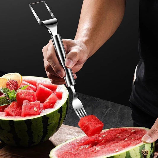 🍉✨ 2-in-1 Fruit Cutter & Fork – For Quick and Easy Fruit Serving! 🍓