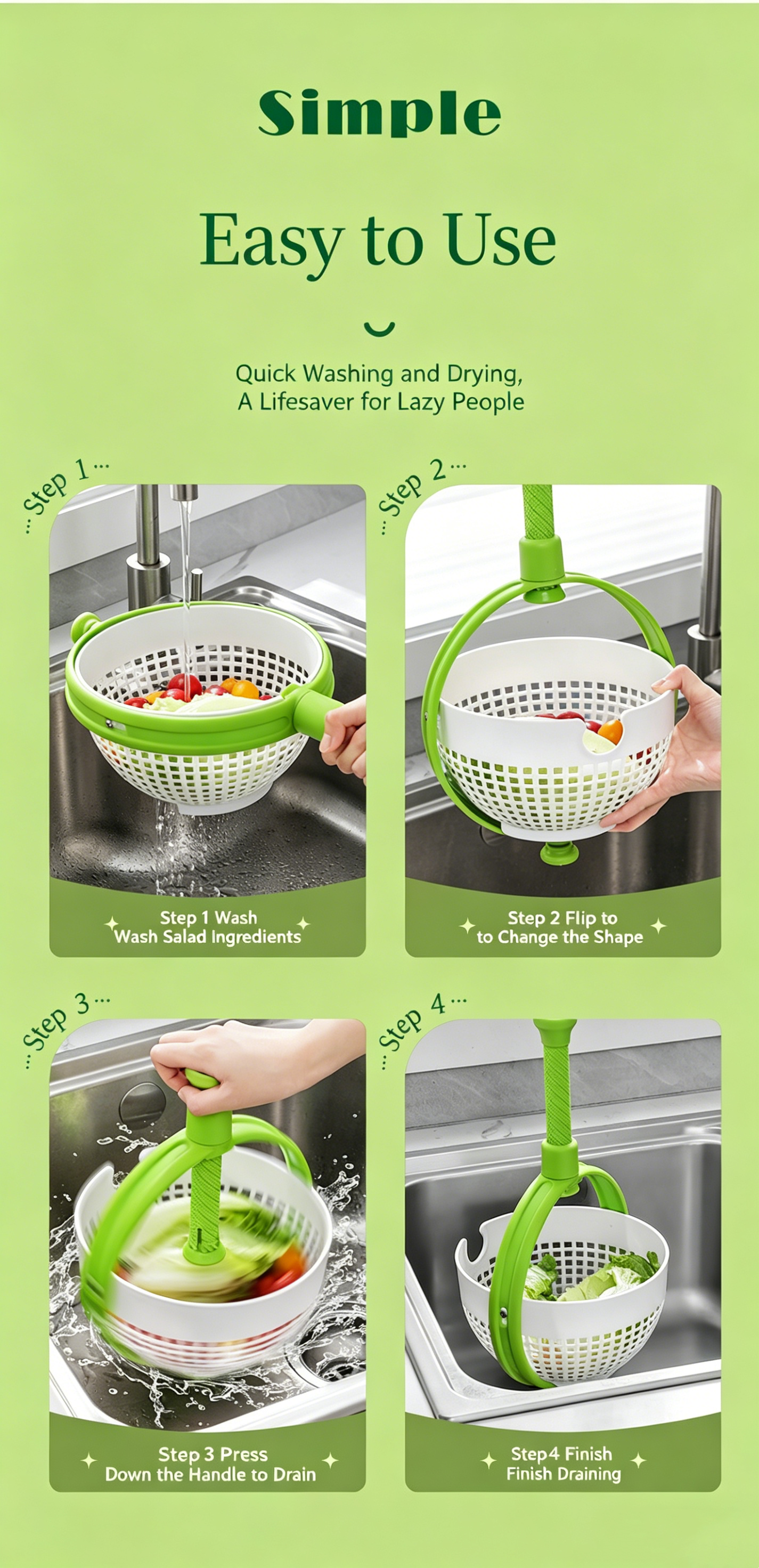 🔥 New Best Seller 🥗 Salad Spinner & Veg Dryer – 360° Fast Spin, Crisp Fresh Results 💧✨