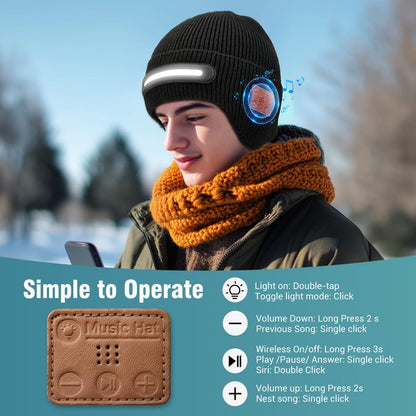 TR-BTD3 Smart Bluetooth Beanie with 3-Stage LED Lighting