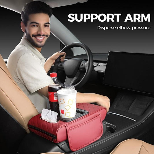 🚗 Multifunctional PU Leather Car Armrest Box Mat
