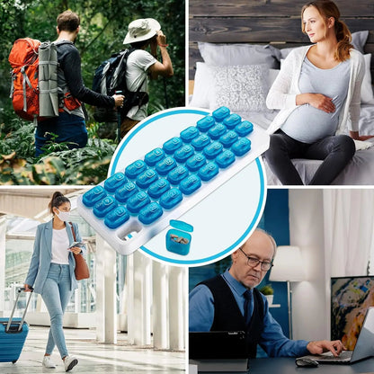 💊 31-Day Monthly Pill Organizer with Easy-Open Lids & Removable Daily Pods🔥