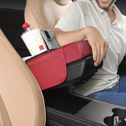 🚗 Multifunctional PU Leather Car Armrest Box Mat