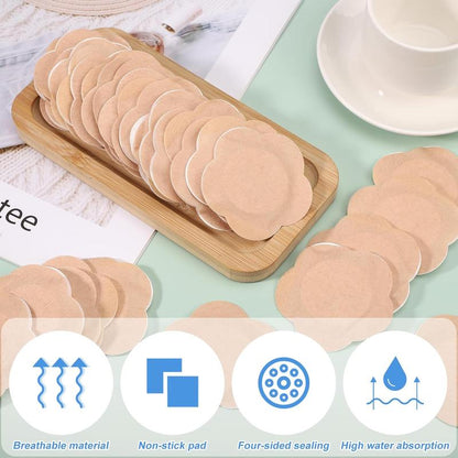 🏆Flash Sale⚡ 50K+ SOLD! Almost Gone-💥50pcs Castor Oil Pack Wrap for Belly Button, Self-Adhesive Castor Oil Patches Cover Patch Organic Disposable Spunlace Cloth Highly Absorbent Pad with Cotton, Oil Not Included (Skin Color)