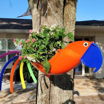 Final Inventory 70% OFF🦩Bright Colorful Bird Hanging Planter Yard Decor