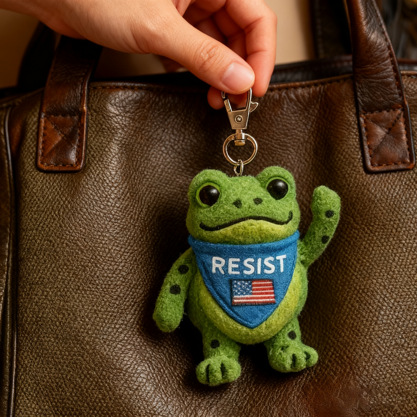 🐸 Portland Frog Reminder Keychain