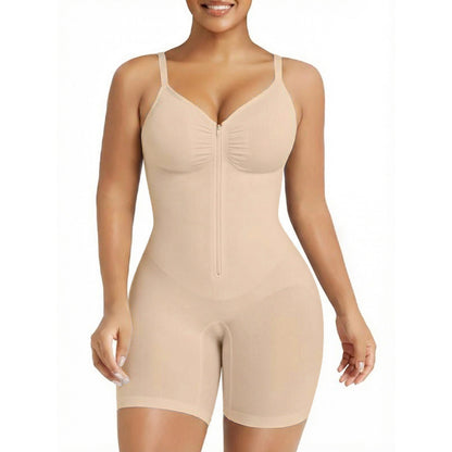 💃 Women's Zip-Front Shapewear Bodysuit – Tummy Control & Waist Sculpting🔥