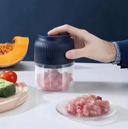 🔪🧄Rechargeable Large-Capacity Electric Food Chopper – Robust Motor & Stainless Steel Blades