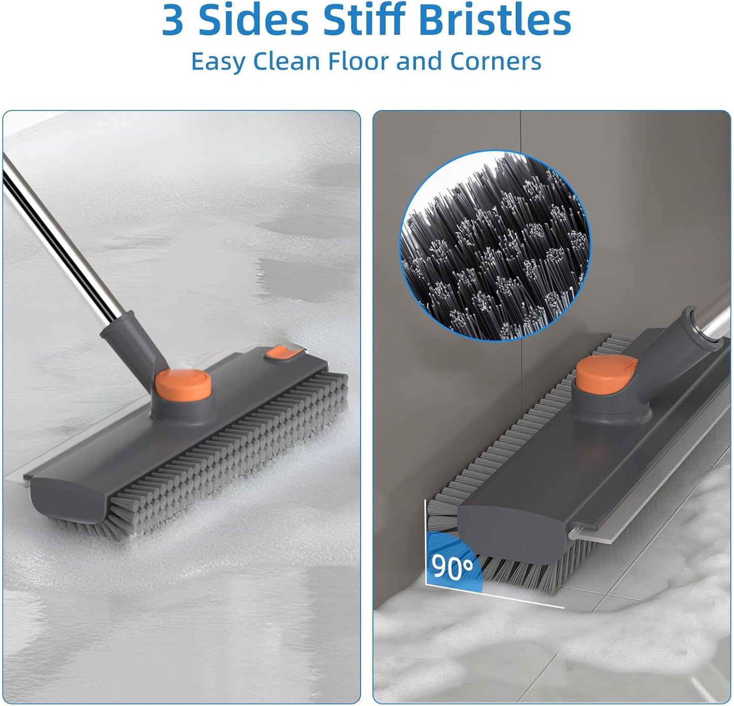 Deep Clean Without Bending: 3-in-1 Power Scrubber