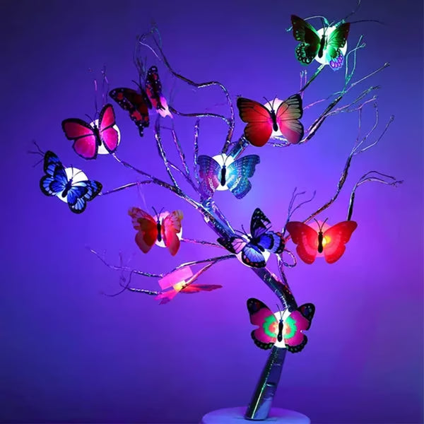 🦋 3D Colorful Butterfly LED Night Light – Creative Stick-On Wall Decor