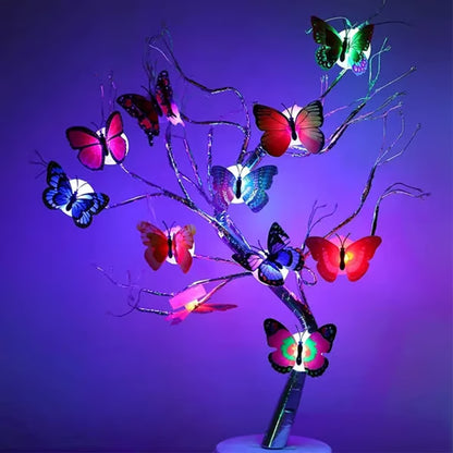 🦋 3D Colorful Butterfly LED Night Light – Creative Stick-On Wall Decor