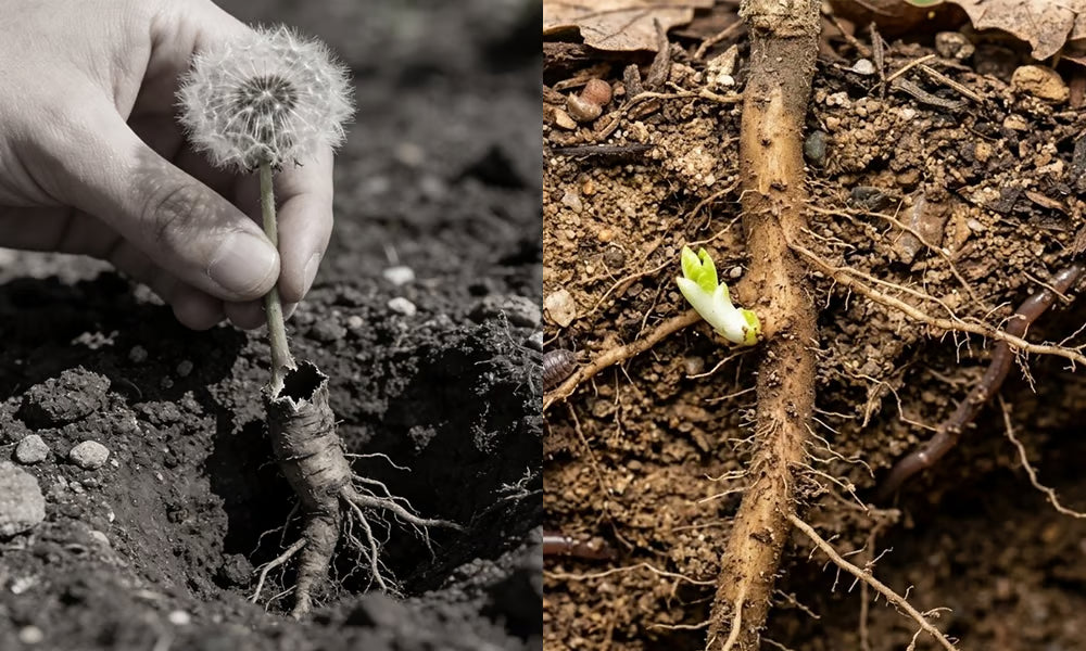 🌿 Deep-Grip Weed Puller – Fast Root Removal & Soil Cultivation