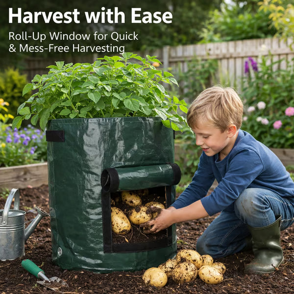 🌱🥔 Planting Bag with Harvest Window– Easy Grow