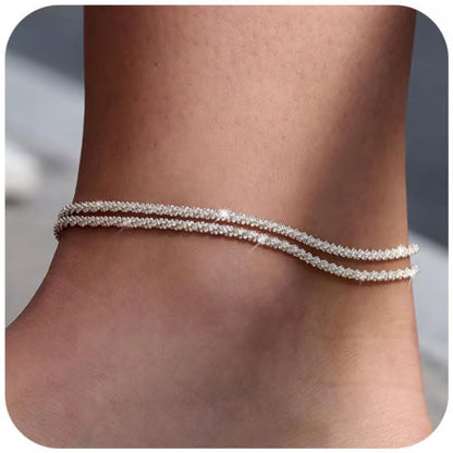 🔥✨Minimalist Layered Shiny Anklet For Women