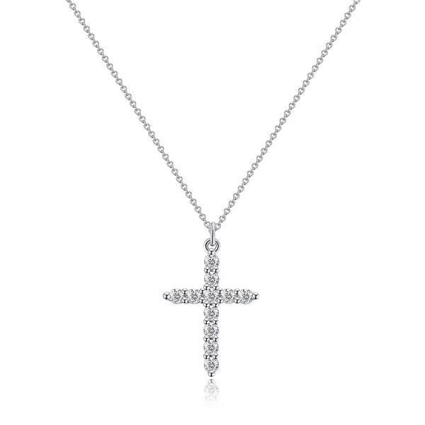 👑💎 Paved Cross Rotatable Crown Charm Necklace