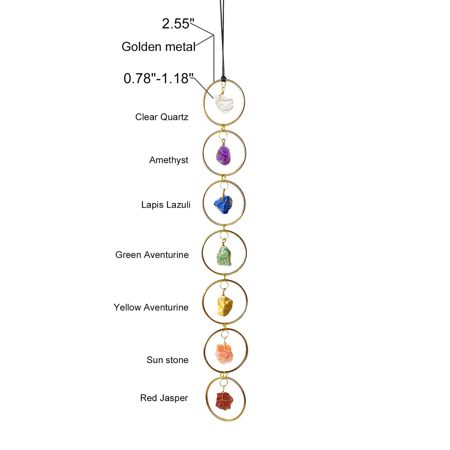 💎 Raw Crystal 7 Chakra Gemstone Wall Decor